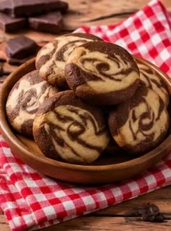 Marble cookies on a plate